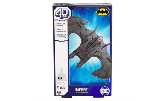 4D Build, DC Batman Batwing 3D Puzzle Model Kit with Stand | SpeedCubeShop