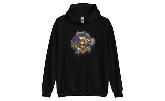 Cube Bursting Through - Rubik's Cube Hoodie | SpeedCubeShop