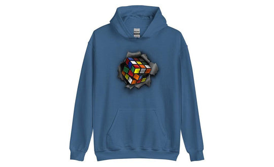 Cube Bursting Through - Rubik's Cube Hoodie | SpeedCubeShop