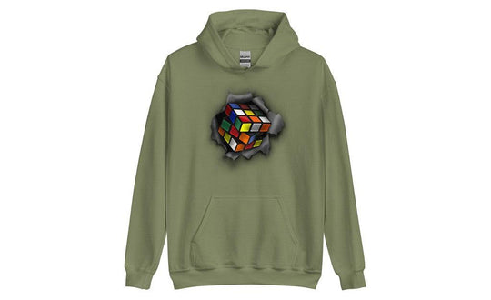 Cube Bursting Through - Rubik's Cube Hoodie | SpeedCubeShop