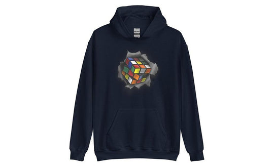 Cube Bursting Through - Rubik's Cube Hoodie | SpeedCubeShop