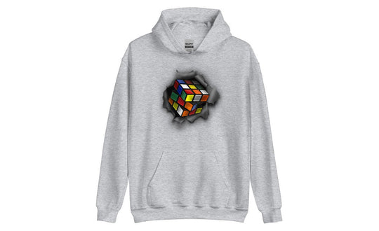 Cube Bursting Through - Rubik's Cube Hoodie | SpeedCubeShop