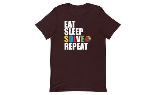 Eat, Sleep, Solve, Repeat - Rubik's Cube Shirt | SpeedCubeShop