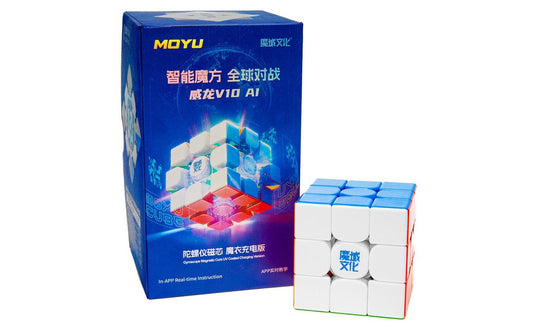 MoYu WeiLong V10 AI 3x3 Bluetooth Smart Cube (MagLev UV Coated) | SpeedCubeShop