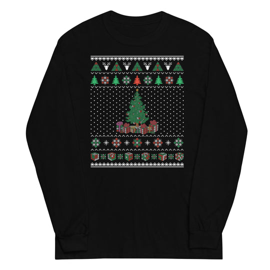 Rubik's Cube Christmas Tree Long Sleeve Shirt | SpeedCubeShop