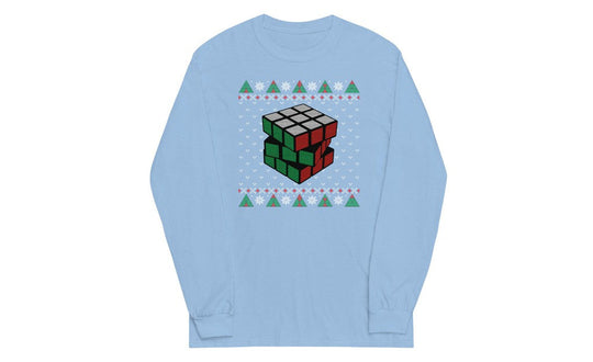 Rubik's Cube Ugly Christmas Long Sleeve Shirt | SpeedCubeShop