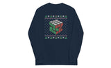 Rubik's Cube Ugly Christmas Long Sleeve Shirt | SpeedCubeShop