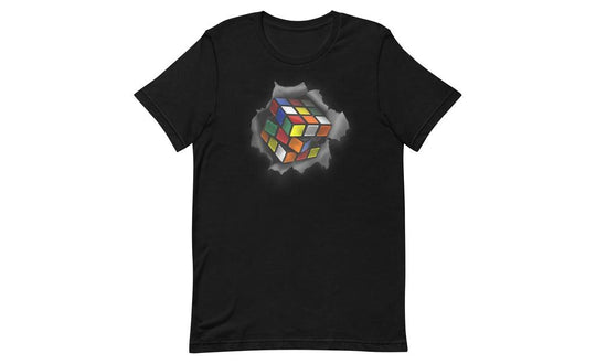 Cube Bursting Through - Rubik's Cube Shirt | SpeedCubeShop