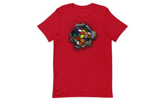 Cube Bursting Through - Rubik's Cube Shirt | SpeedCubeShop