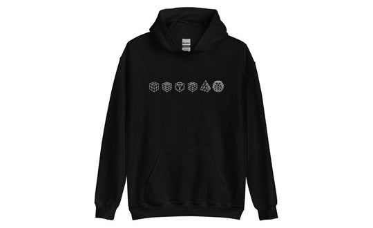 Cube Lineup (Dark) - Rubik's Cube Hoodie | SpeedCubeShop