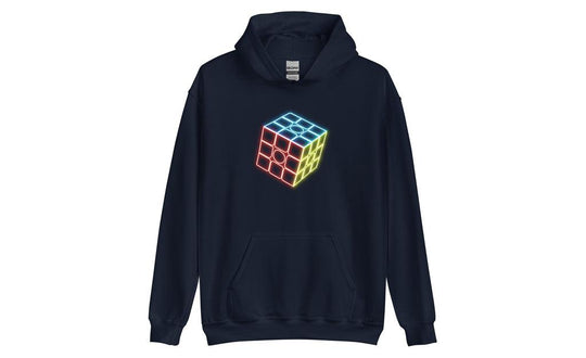 Neon Cube (Dark) - Rubik's Cube Hoodie | SpeedCubeShop