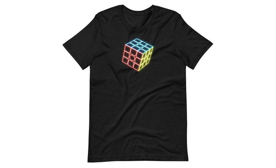 Neon Cube (Dark) - Rubik's Cube Shirt | SpeedCubeShop