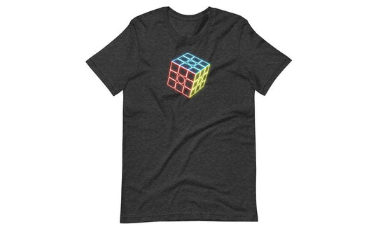 Neon Cube (Dark) - Rubik's Cube Shirt | SpeedCubeShop