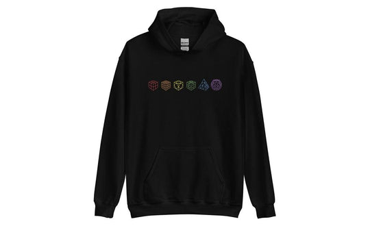 Rainbow Cube Lineup - Rubik's Cube Hoodie | SpeedCubeShop